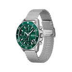 Montre BOSS athleisure homme chronographe, bracelet acier argent - vue 2