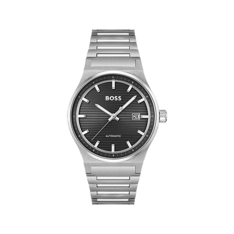 Montre BOSS sport lux homme automatique, bracelet acier argent - vue 1