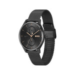 Montre BOSS business homme bracelet acier noir - vue 2