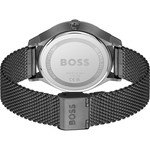 Montre BOSS business homme bracelet acier noir - vue 3