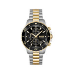 Montre BOSS athleisure homme chronographe, bracelet acier bicolore - vue 1