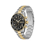 Montre BOSS athleisure homme chronographe, bracelet acier bicolore - vue 2