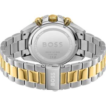 BOSS herenhorloge met chronograaf, tweekleurig stalen armband
