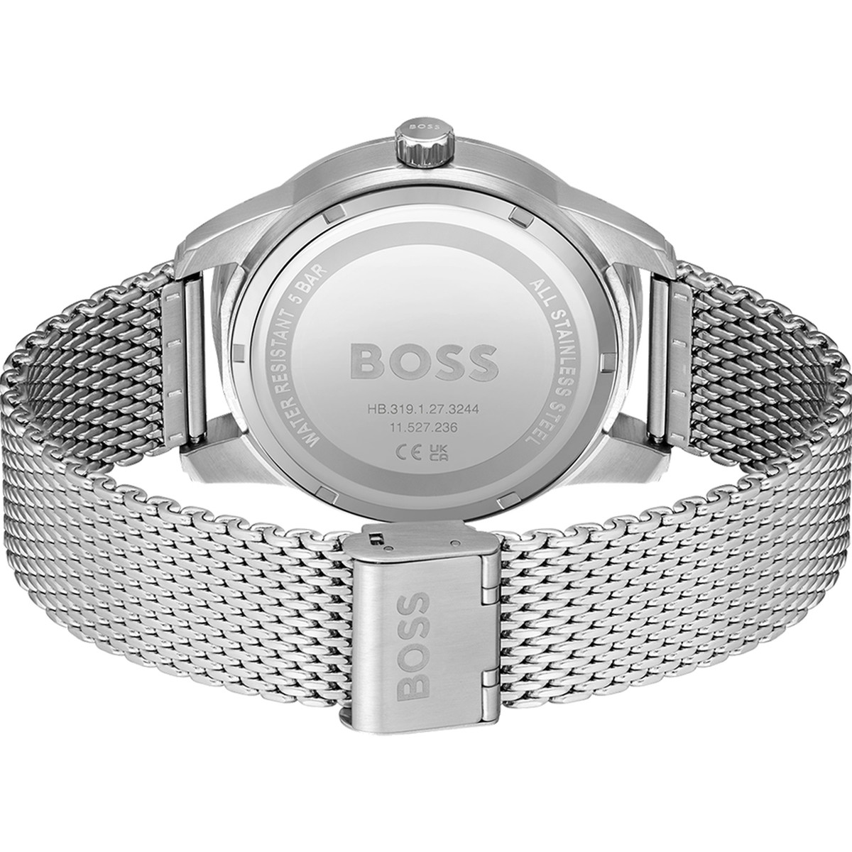 Montre BOSS sport lux homme automatique, bracelet acier argent - vue 3