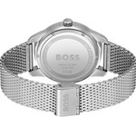 Montre BOSS sport lux homme automatique, bracelet acier argent - vue 3