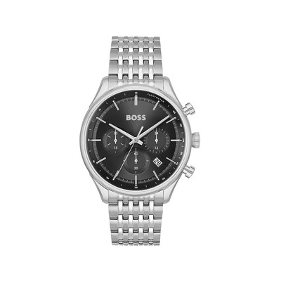 Montre BOSS sport lux homme chronographe, bracelet acier argent - vue 1
