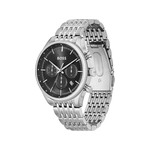 Montre BOSS sport lux homme chronographe, bracelet acier argent - vue 2