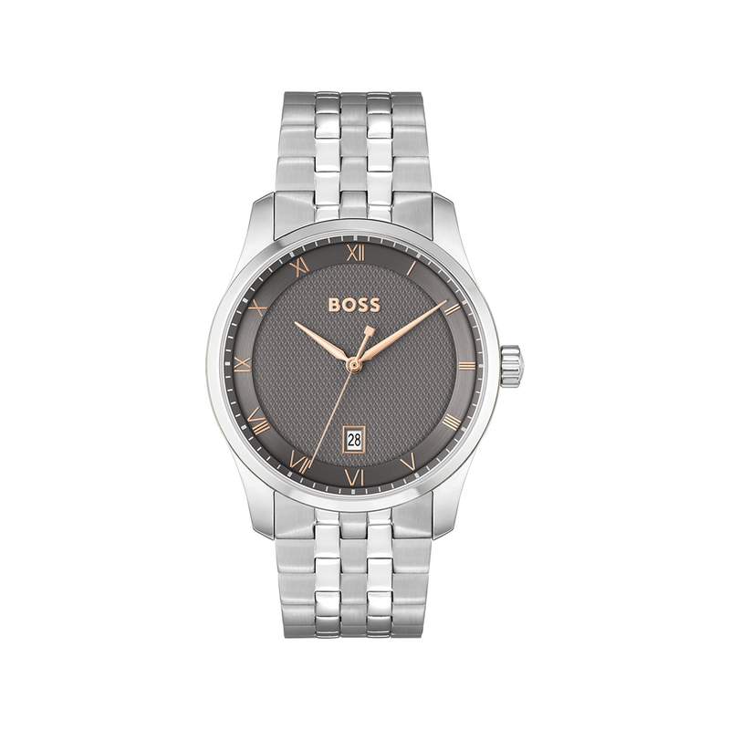 Montre BOSS business homme bracelet acier argent - vue 1