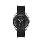 Montre BOSS sport lux homme chronographe, bracelet silicone noir - vue 1