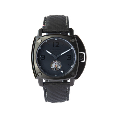 Montre HUMBERT-DROZ hd10 homme automatique, bracelet cuir noir - vue 1