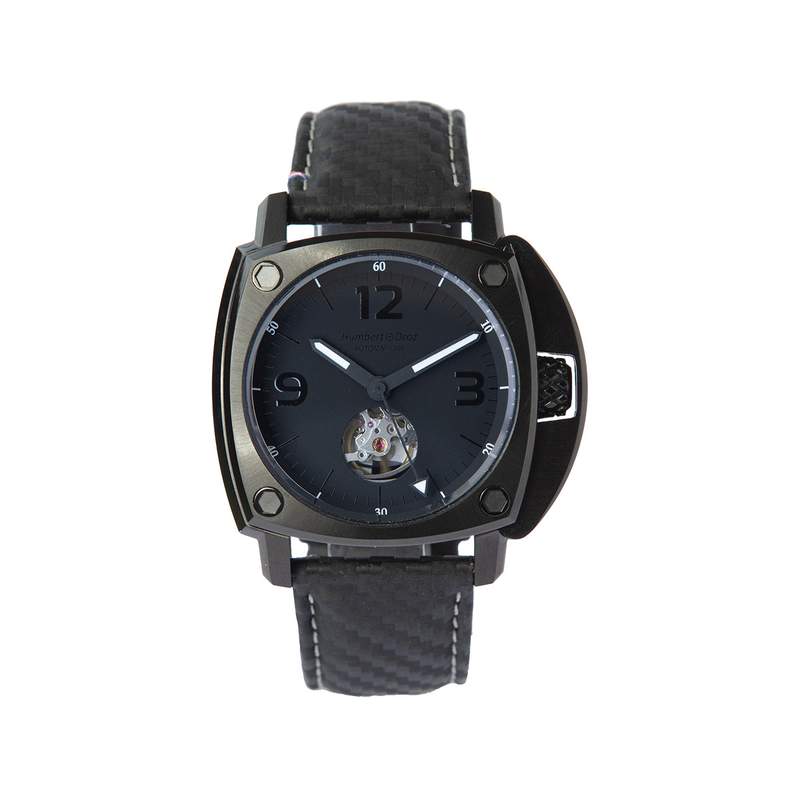 Montre HUMBERT-DROZ hd10 homme automatique, bracelet cuir noir - vue 1