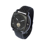 Montre HUMBERT-DROZ hd10 homme automatique, bracelet cuir noir - vue 2