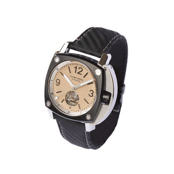 Montre HUMBERT-DROZ hd10 homme automatique, bracelet cuir noir