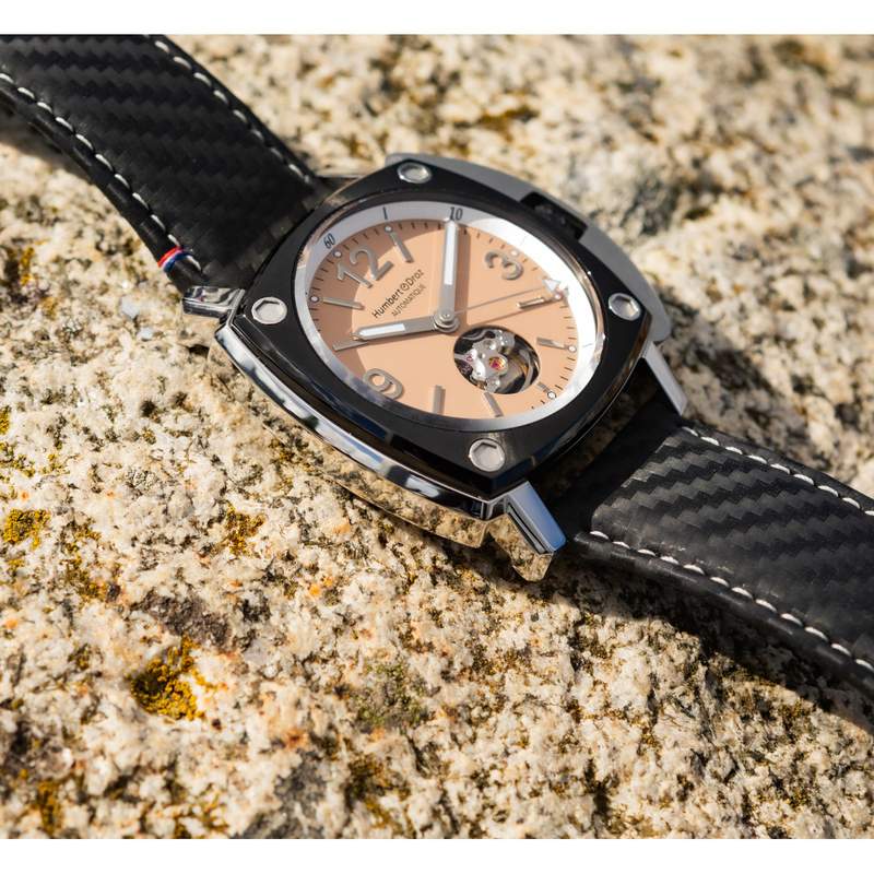 Montre HUMBERT-DROZ hd10 homme automatique, bracelet cuir noir - vue D1