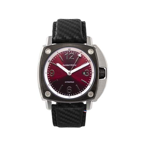 Montre HUMBERT-DROZ hd11 homme automatique, bracelet cuir noir