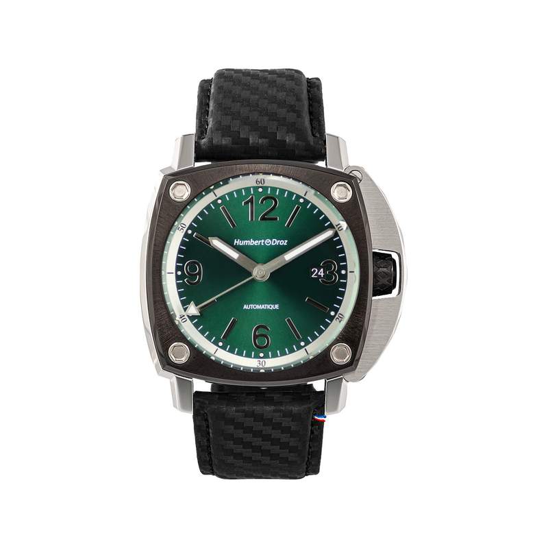 Montre HUMBERT-DROZ hd11 homme automatique, bracelet cuir noir - vue 1