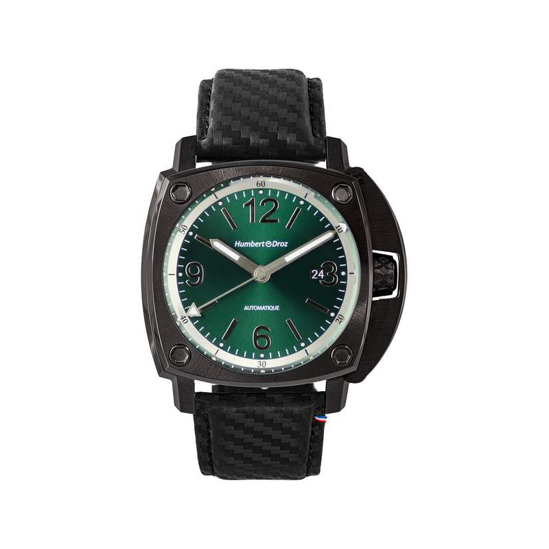 Montre HUMBERT-DROZ hd11 homme automatique, bracelet cuir noir - vue 1