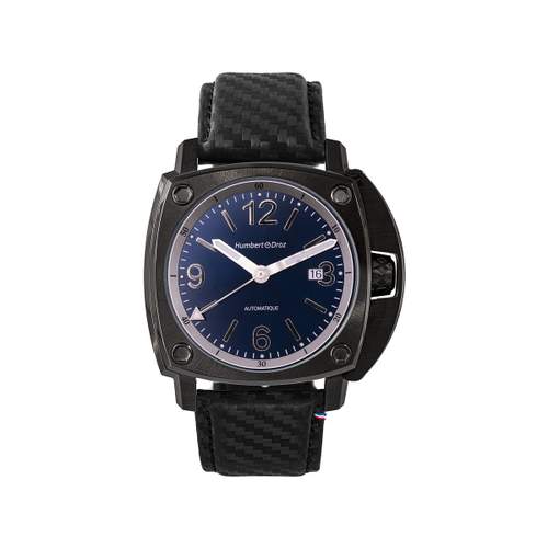Montre HUMBERT-DROZ hd11 homme automatique, bracelet cuir noir