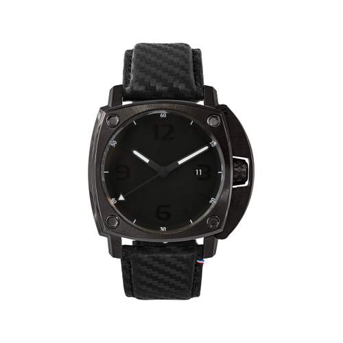 Montre HUMBERT-DROZ hd11 homme automatique, bracelet cuir noir