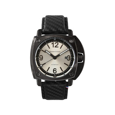 Montre HUMBERT-DROZ hd11 homme automatique, bracelet cuir noir