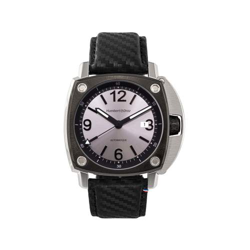 Montre HUMBERT-DROZ hd11 homme automatique, bracelet cuir noir