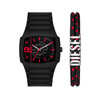 Montre DIESEL cliffhanger 2.0 homme bracelet silicone noir - vue V1