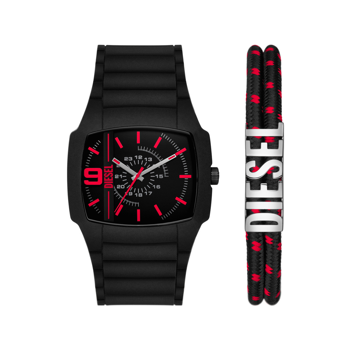 Montre DIESEL cliffhanger 2.0 homme bracelet silicone noir