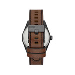 Montre DIESEL scraper homme bracelet cuir marron - vue 3
