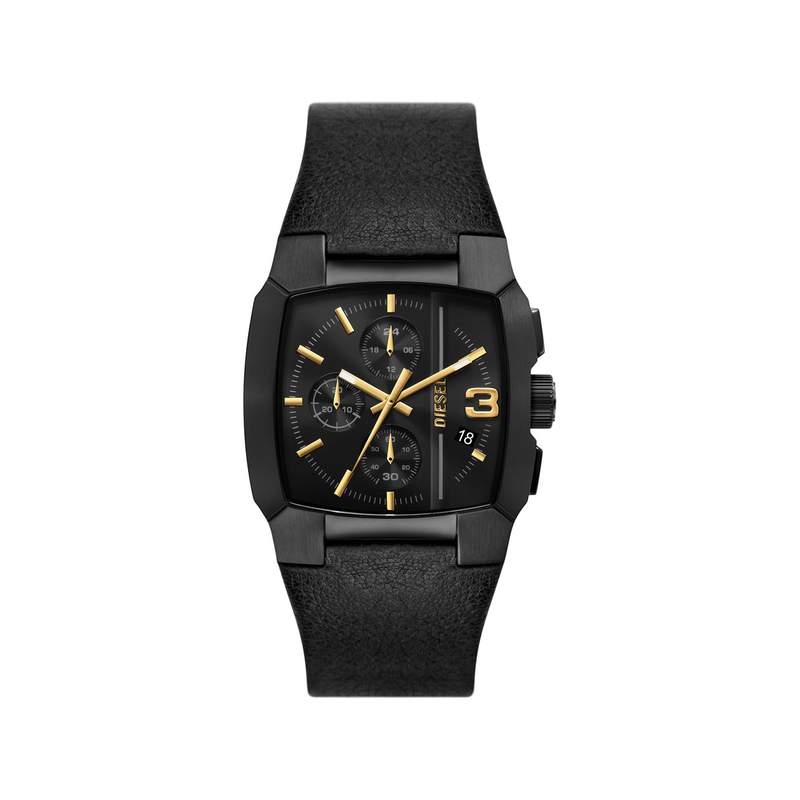 Montre DIESEL cliffhanger homme bracelet cuir noir - vue 1