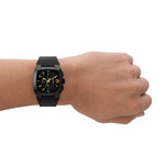 Montre DIESEL cliffhanger homme bracelet cuir noir - vue porté 1