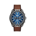 Montre DIESEL split homme bracelet cuir marron - vue 1