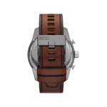 Montre DIESEL split homme bracelet cuir marron - vue 3