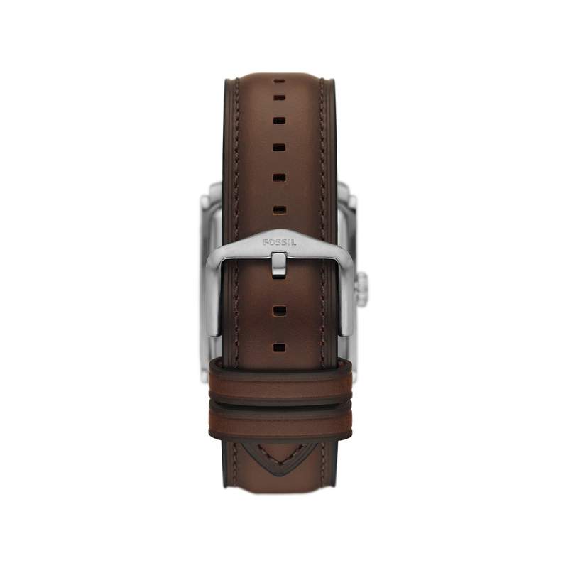 Montre FOSSIL carraway homme bracelet cuir marron - vue 3