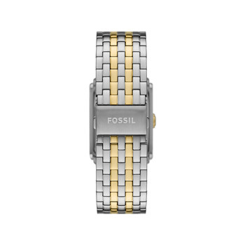 FOSSIL carraway herenhorloge tweekleurig roestvrij stalen armband