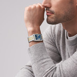 Montre FOSSIL carraway homme bracelet acier inoxydable bicolore - vue porté 1