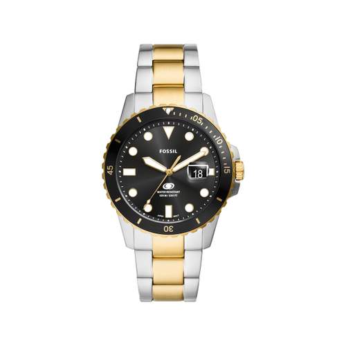 Montre FOSSIL FOSSIL blue dive homme bracelet acier inoxydable bicolore