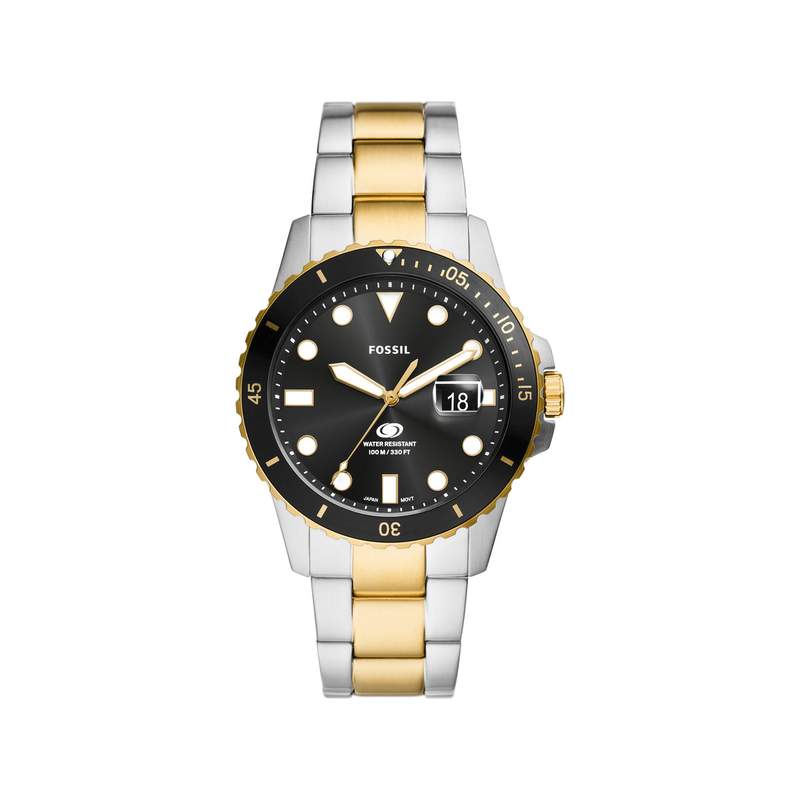 Montre FOSSIL FOSSIL blue dive homme bracelet acier inoxydable bicolore - vue 1
