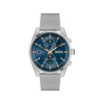 BOSS Men's Luxury Sport Chronograph Watch with Silver Stainless Steel Bracelet - View 1