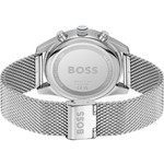 BOSS sport lux men chronograph watch silver stainless steel bracelet - view 3