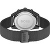 Montre BOSS sport lux homme chronographe bracelet acier inoxydable noir - vue V3