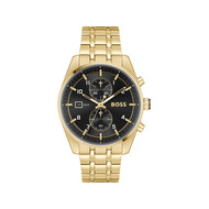 Montre BOSS sport lux homme chronographe bracelet acier inoxydable doré jaune