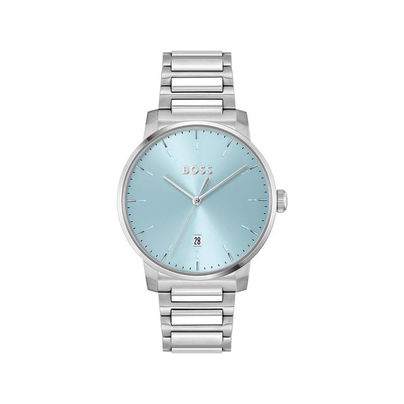 Montre BOSS sport lux homme bracelet acier inoxydable argent - vue 1