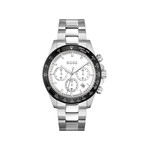 Montre BOSS sport lux homme chronographe bracelet acier inoxydable argent - vue 1