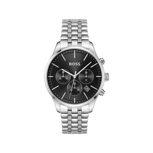 Montre BOSS business homme chronographe bracelet acier inoxydable argent