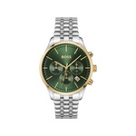 Montre BOSS business homme chronographe bracelet acier inoxydable argent - vue 1