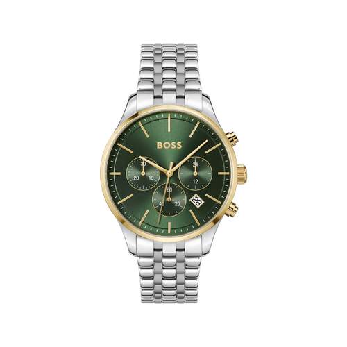 Montre BOSS business homme chronographe bracelet acier inoxydable argent
