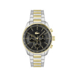 Montre LACOSTE homme bracelet acier inoxydable doré jaune - vue 1