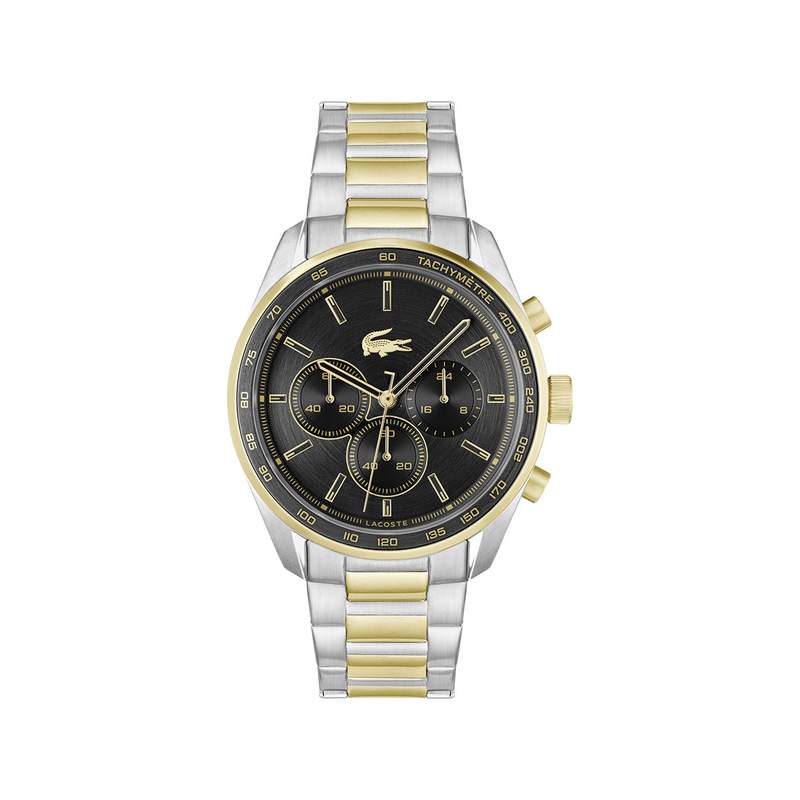 Montre LACOSTE homme bracelet acier inoxydable doré jaune - vue 1