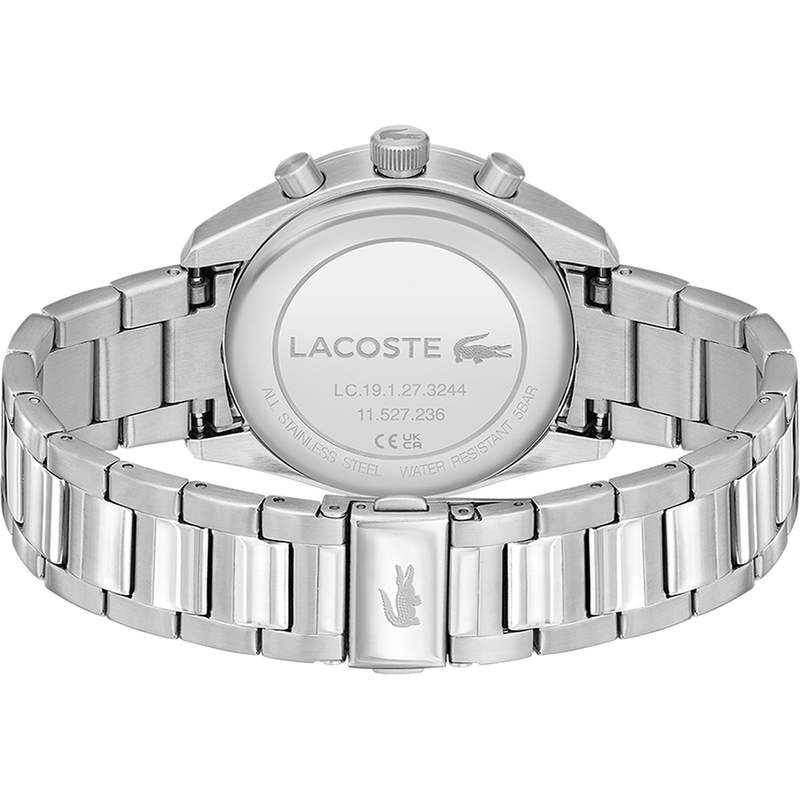 Montre LACOSTE homme bracelet acier inoxydable argent - vue 3