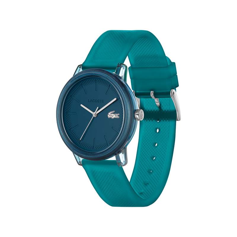 Montre LACOSTE homme plastique bracelet silicone bleu - vue 2